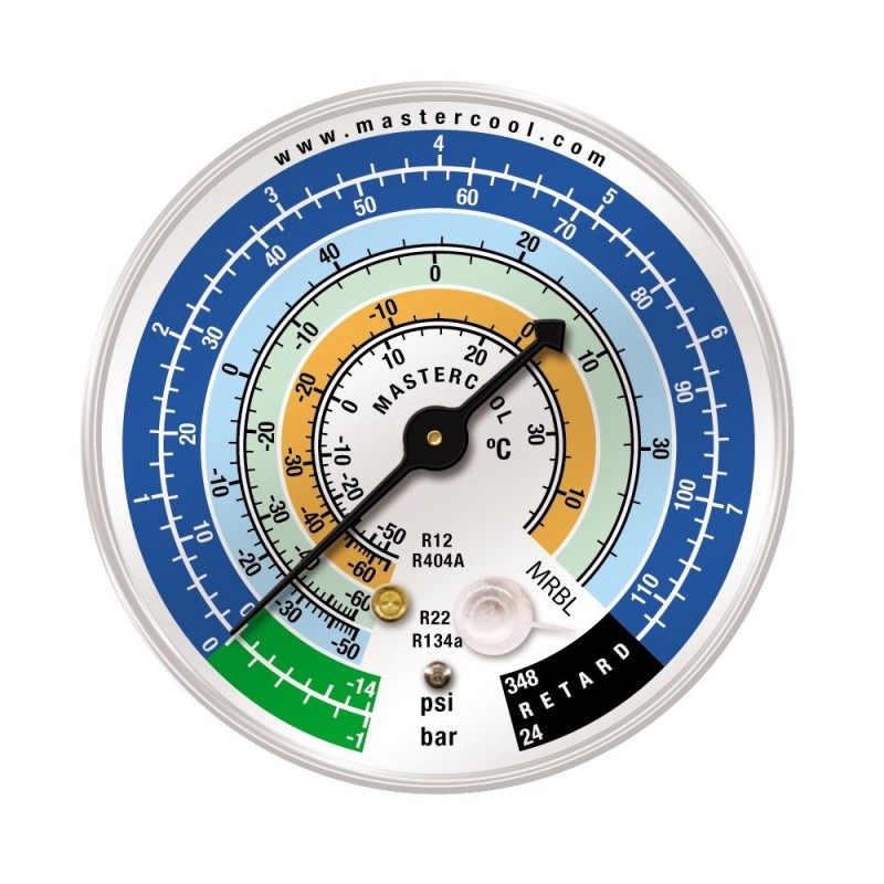 MASTERCOOL ΜΑΝΟΜΕΤΡΟ ΧΑΜΗΛΗΣ MRBL Φ80 22-134-404